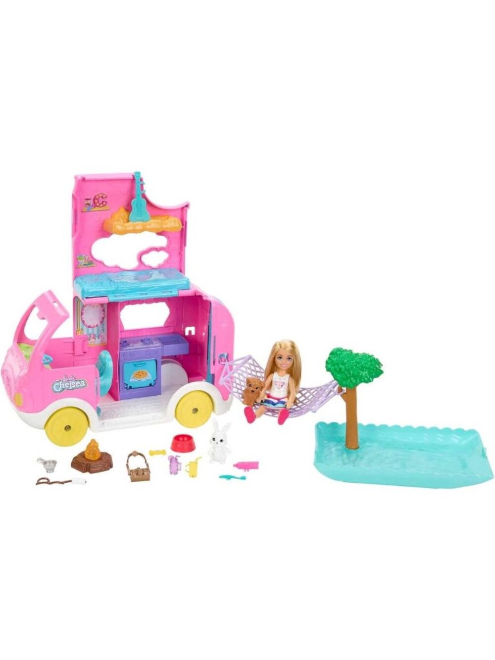 2-in-1 Doll Camper Playset with Accessories for Kids - Fun Outdoor Adventure!